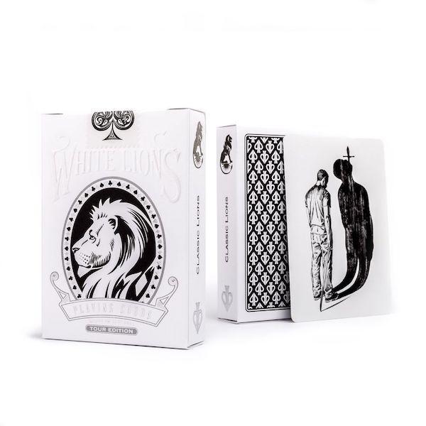 White Lions Tour Playing Cards - Black Reverse - ♦️ Markt 52 Online Shop Marketplace Playing Cards, Table Games, Stickers